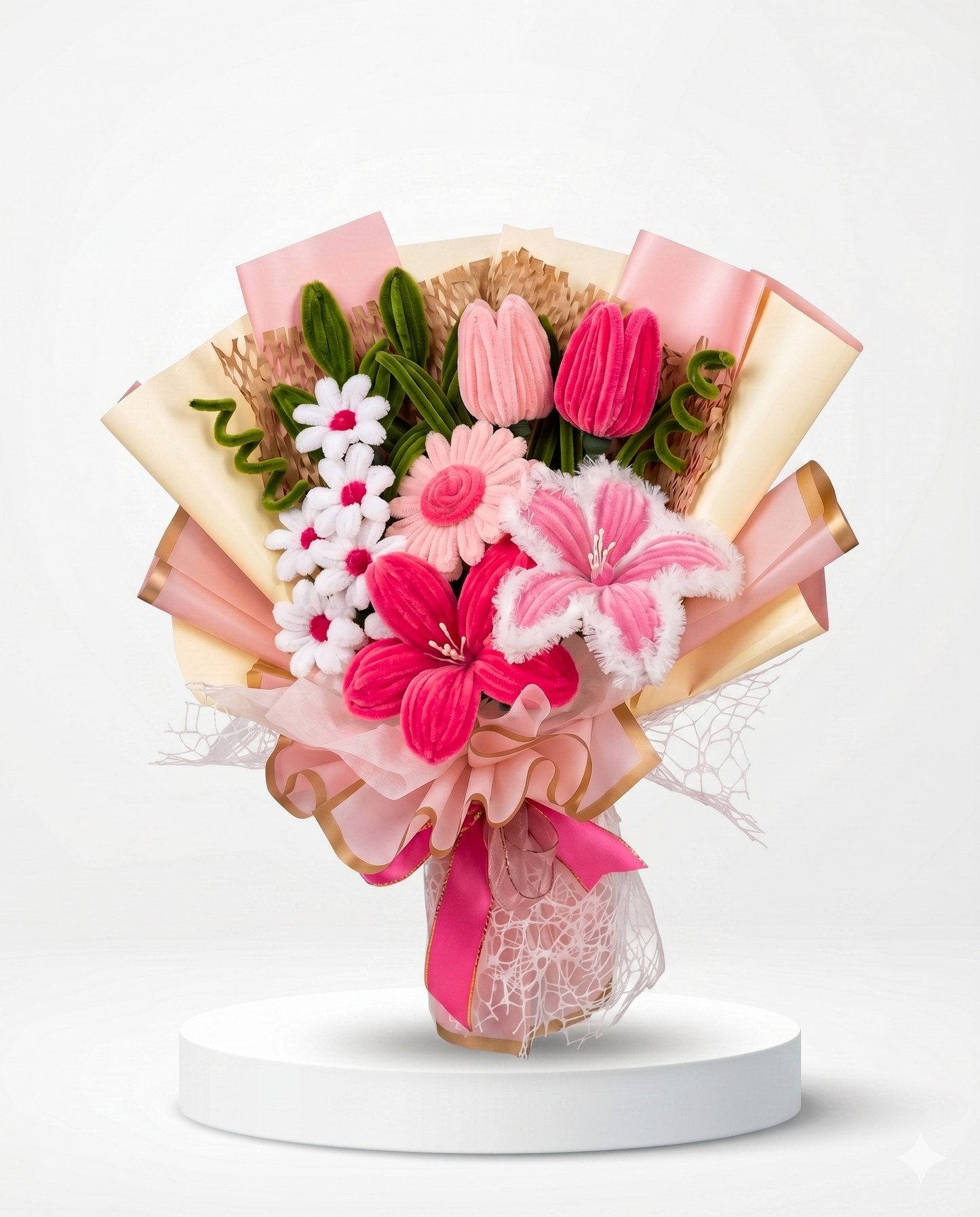 Pink Blush – Premium Artificial Flower Bouquet