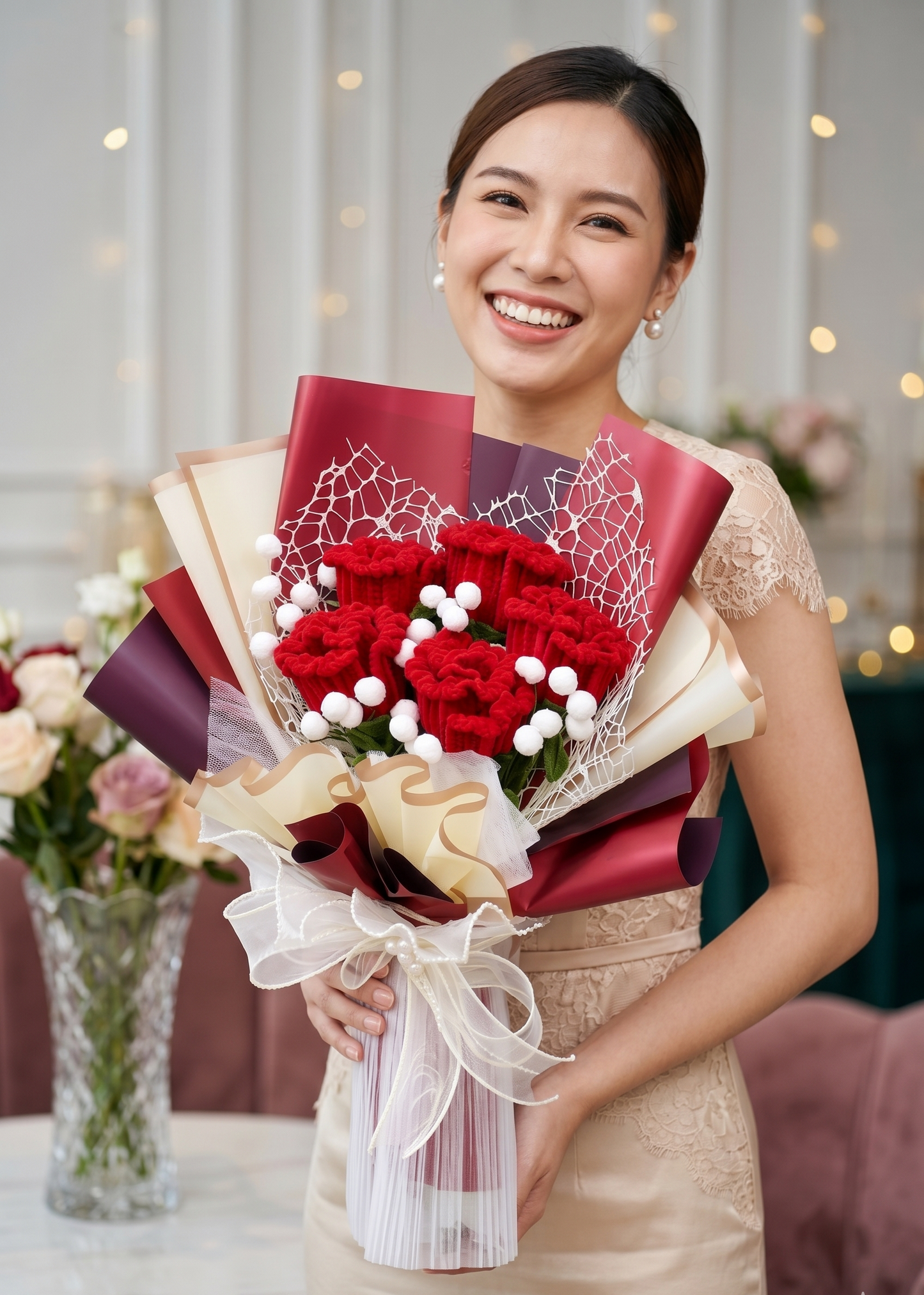 Velvet Rose – Premium Artificial Flower Bouquet