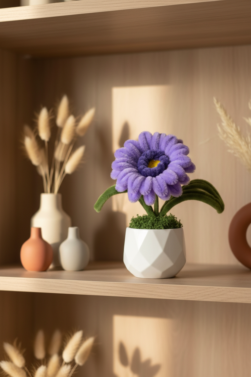 Amethyst Gerbera Mini Pot
